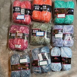 Over 2 pounds of HiMalaya Demim Yarn in 9 Colors, 2 of each Color